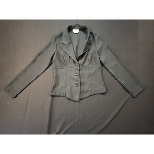 Womens Vintage Blazer By Divine USA Black Small Lightweight Fabric